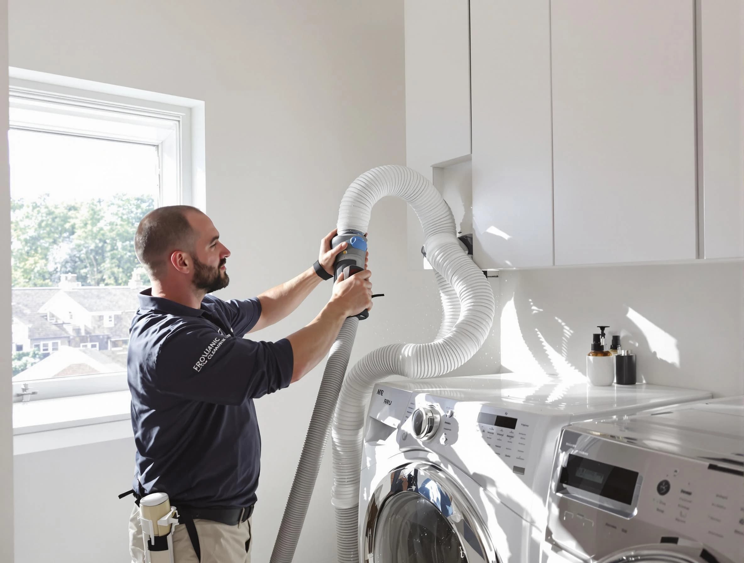 Certified Bernalillo Dryer Vent Cleaning technician performing dryer vent cleaning in Bernalillo