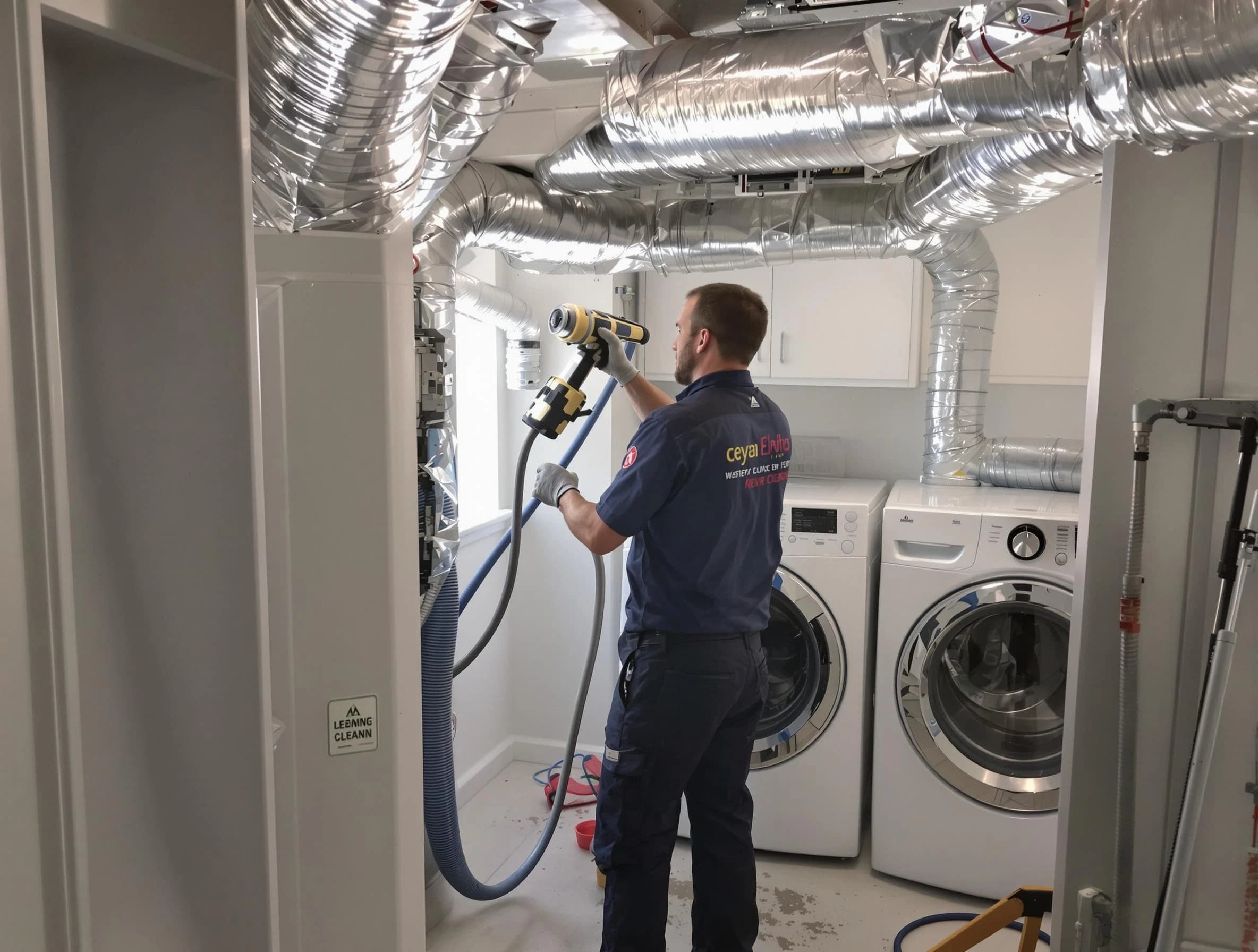 Bernalillo Dryer Vent Cleaning specialist using advanced equipment for thorough duct cleaning in Bernalillo